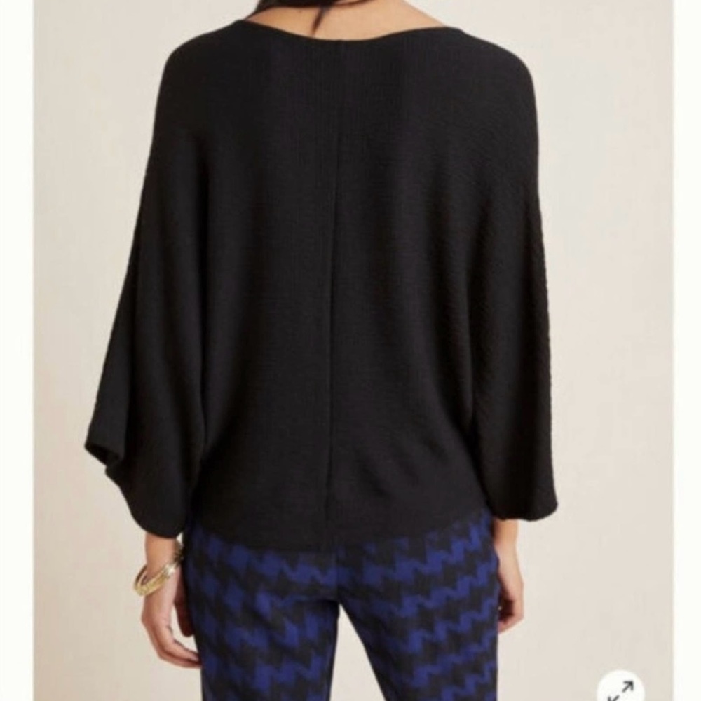 Maeve Anthropologie Claire black batwing pullover size medium - Picture 8 of 8